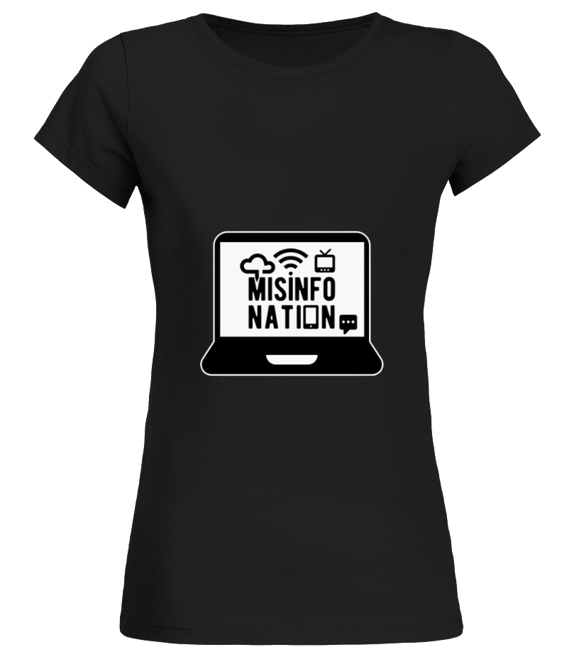 Image of Misinfo Nation Women's T-shirt in Black