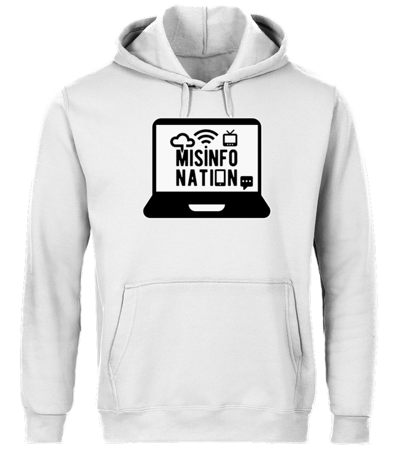 Image of the Misinfo Nation Hoodie in White